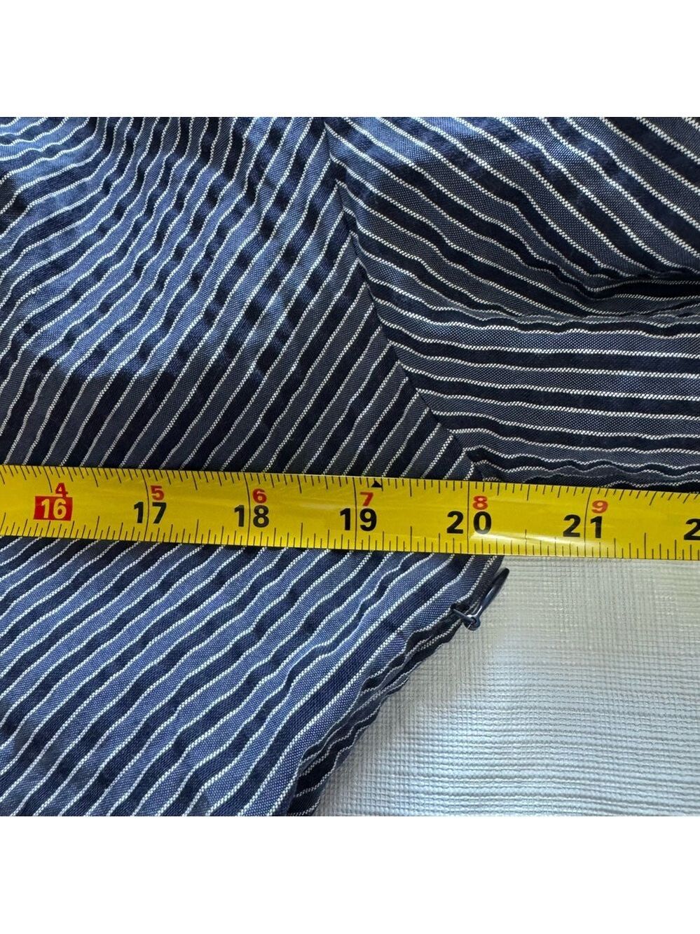 Sandro Kassy Striped Long Sleeve Dress in Blue Stripe SZ 42 , M-L - Picture 9 of 12